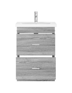 Set di mobili per il bagno Sonoma grigio 61 x 40 x 84,5 cm 2