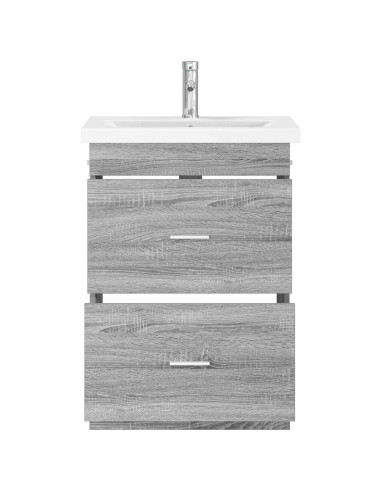 Set di mobili per il bagno Sonoma grigio 61 x 40 x 84,5 cm