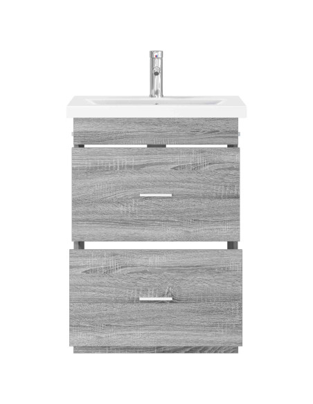Set di mobili per il bagno Sonoma grigio 61 x 40 x 84,5 cm