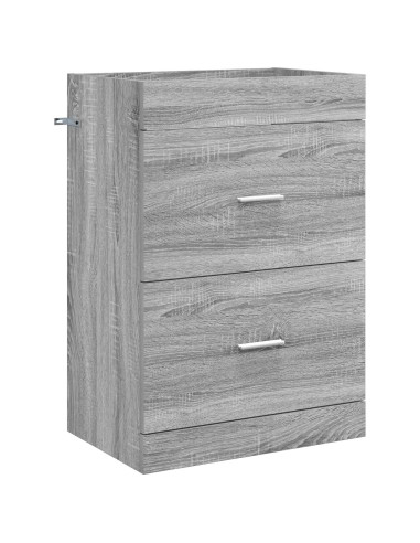 Set di mobili per il bagno Sonoma grigio 61 x 40 x 84,5 cm