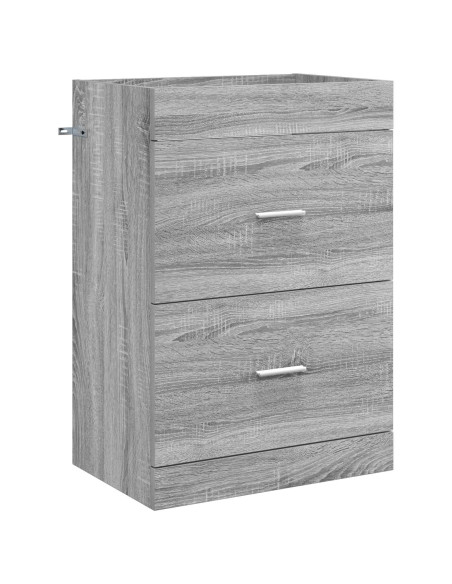 Set di mobili per il bagno Sonoma grigio 61 x 40 x 84,5 cm