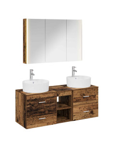 Set di mobili per il bagno 4 pcs Legno antico