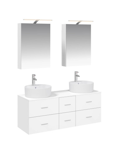 Set di mobili per il bagno 5 pcs Bianco