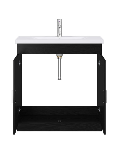 Set di mobili per il bagno Rovere Nero 81 x 40 x 84,5 cm