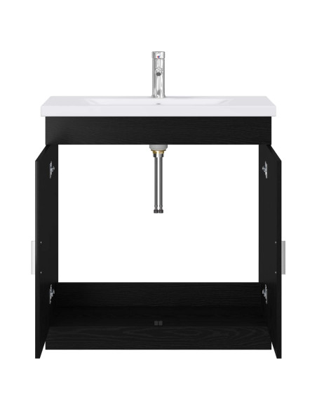 Set di mobili per il bagno Rovere Nero 81 x 40 x 84,5 cm
