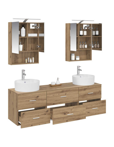 Set di mobili per il bagno 5 pcs Rovere Artigianale