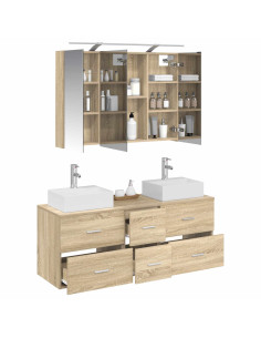 Set di mobili per il bagno 4 pcs Rovere Sonoma 2