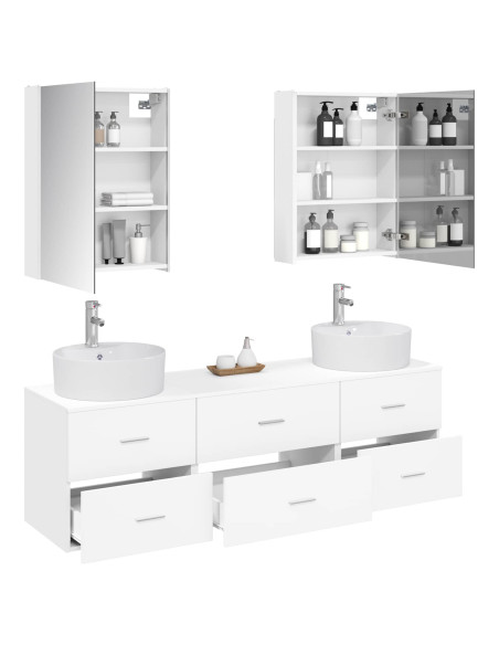 Set di mobili per il bagno 5 pcs Bianco