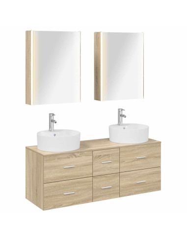 Set di mobili per il bagno 5 pcs Rovere Sonoma