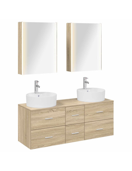 Set di mobili per il bagno 5 pcs Rovere Sonoma