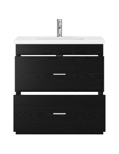 Set di mobili per il bagno Rovere Nero 81 x 40 x 84,5 cm 2