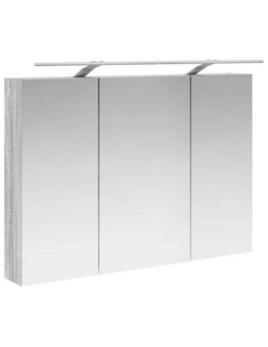 Set di mobili per il bagno 4 pcs Sonoma grigio