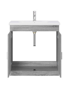 Set di mobili per il bagno Sonoma grigio 81 x 40 x 84,5 cm 2