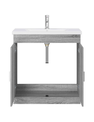 Set di mobili per il bagno Sonoma grigio 81 x 40 x 84,5 cm