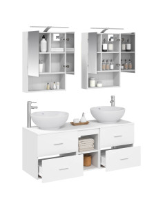 Set di mobili per il bagno 5 pcs Bianco 2