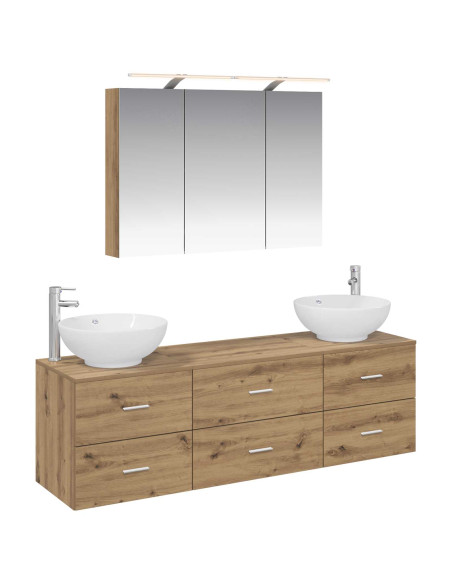 Set di mobili per il bagno 4 pcs Rovere Artigianale