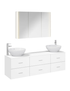Set di mobili per il bagno 4 pcs Bianco