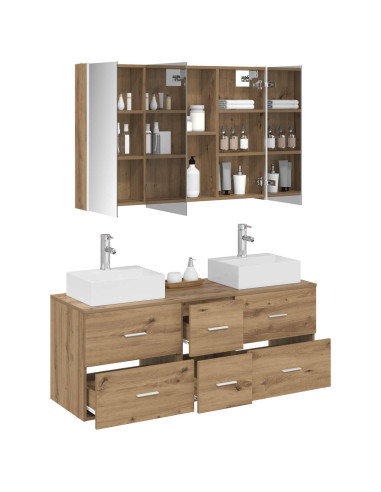 Set di mobili per il bagno 4 pcs Rovere Artigianale