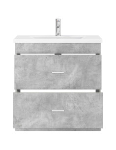 Set di mobili per il bagno Grigio Cemento 81 x 40 x 84,5 cm 2