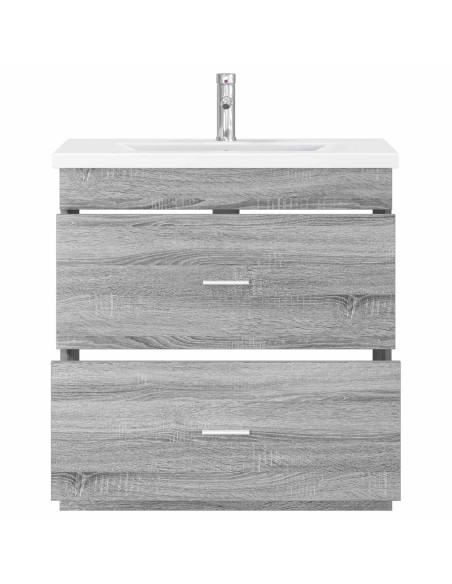 Set di mobili per il bagno Sonoma grigio 81 x 40 x 84,5 cm