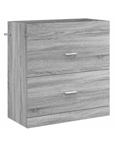 Set di mobili per il bagno Sonoma grigio 81 x 40 x 84,5 cm