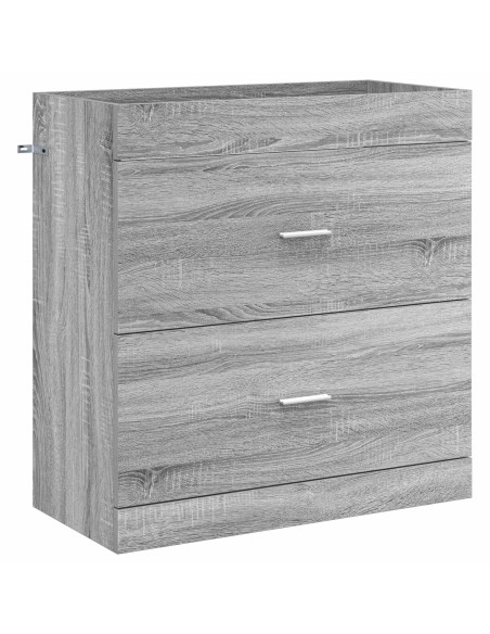 Set di mobili per il bagno Sonoma grigio 81 x 40 x 84,5 cm