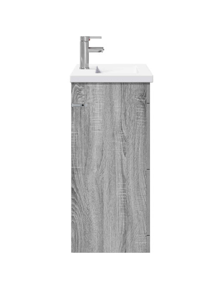 Set di mobili per il bagno Sonoma grigio 81 x 40 x 84,5 cm