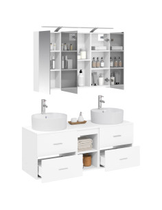 Set di mobili per il bagno 4 pcs Bianco 2
