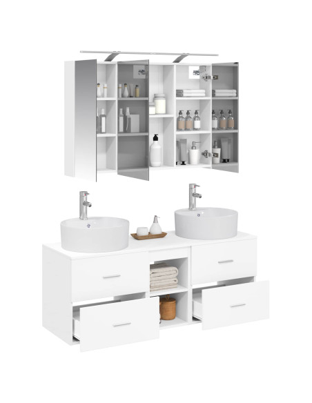 Set di mobili per il bagno 4 pcs Bianco