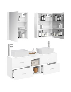 Set di mobili per il bagno 5 pcs Bianco 2