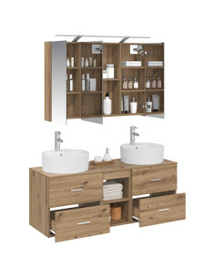 Set di mobili per il bagno 4 pcs Rovere Artigianale 2