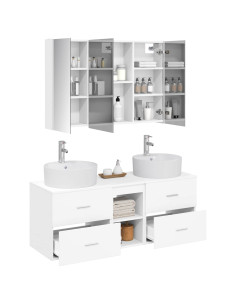 Set di mobili per il bagno 4 pcs Bianco 2