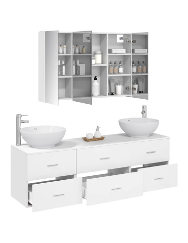 Set di mobili per il bagno 4 pcs Bianco