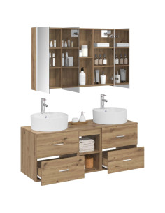 Set di mobili per il bagno 4 pcs Rovere Artigianale 2