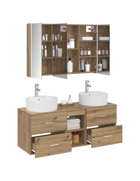 Set di mobili per il bagno 4 pcs Rovere Artigianale