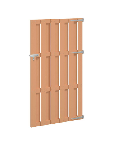 Cancello da giardino 100 x 180 cm WPC e Alluminio Marrone