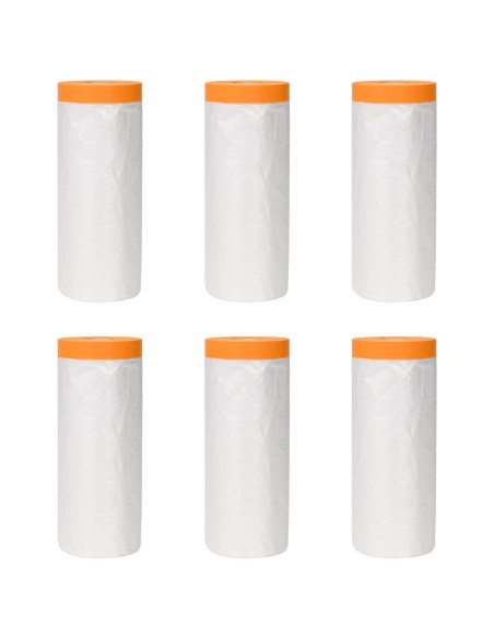 Telo per polvere con nastro adesivo 6 pcs 240 x 2000 cm HDPE