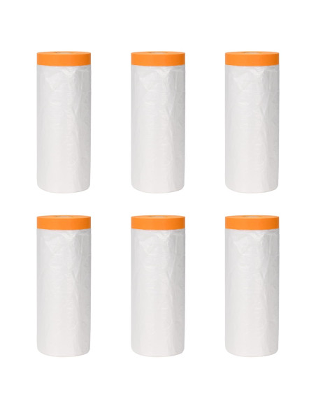 Telo per polvere con nastro adesivo 6 pcs 270 x 1600 cm HDPE