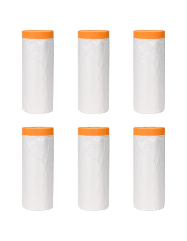 Telo per polvere con nastro adesivo 6 pcs 270 x 1600 cm HDPE