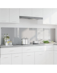 Schienale da cucina 2 pcs Grigio chiaro 100 x 50 cm