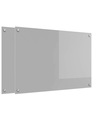Schienale da cucina 2 pcs Grigio chiaro 90 x 60 cm