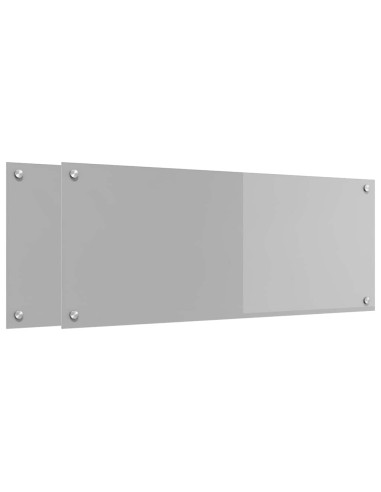 Schienale da cucina 2 pcs Grigio chiaro 100 x 40 cm