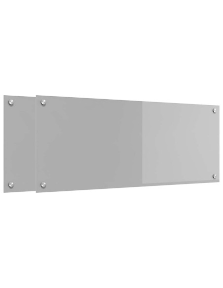 Schienale da cucina 2 pcs Grigio chiaro 100 x 40 cm