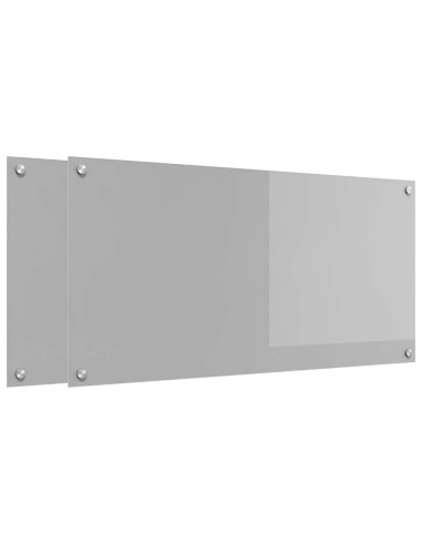 Schienale da cucina 2 pcs Grigio chiaro 100 x 50 cm