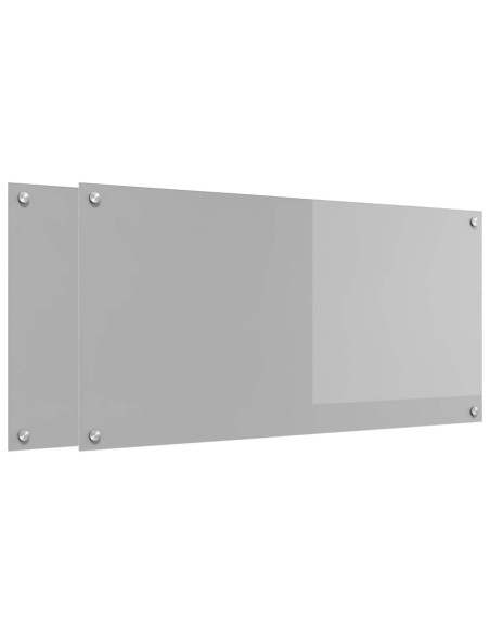 Schienale da cucina 2 pcs Grigio chiaro 100 x 50 cm