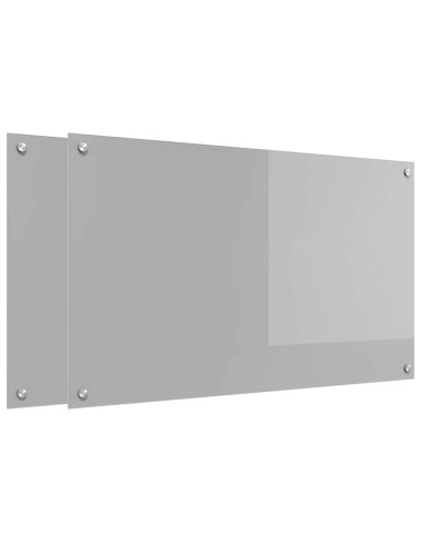 Schienale da cucina 2 pcs Grigio chiaro 100 x 60 cm
