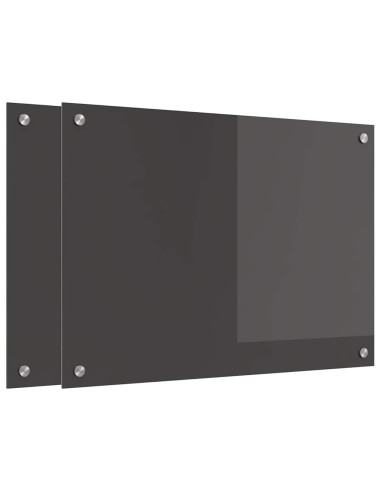Schienale da cucina 2 pcs Grigio scuro 70 x 50 cm