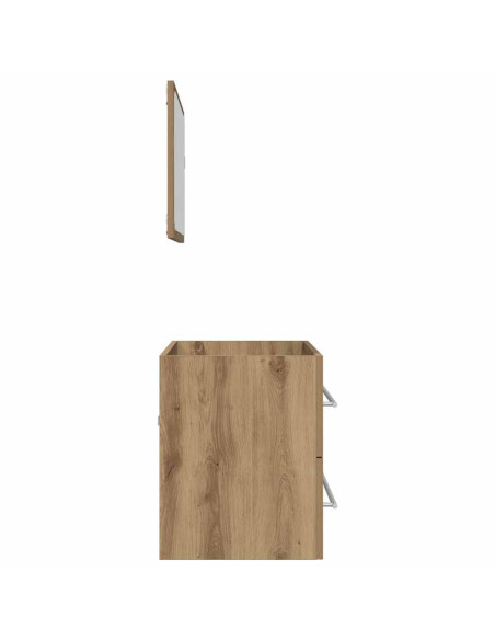 Set Mobili da Bagno 2 pz Rovere Artigianale Legno Multistrato