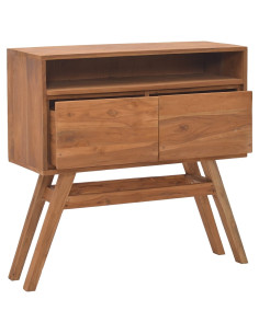 Tavolo Consolle 80x30x80 cm in Legno Massello di Teak
