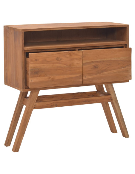 Tavolo Consolle 80x30x80 cm in Legno Massello di Teak